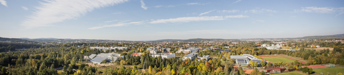 Luftbild des Campus